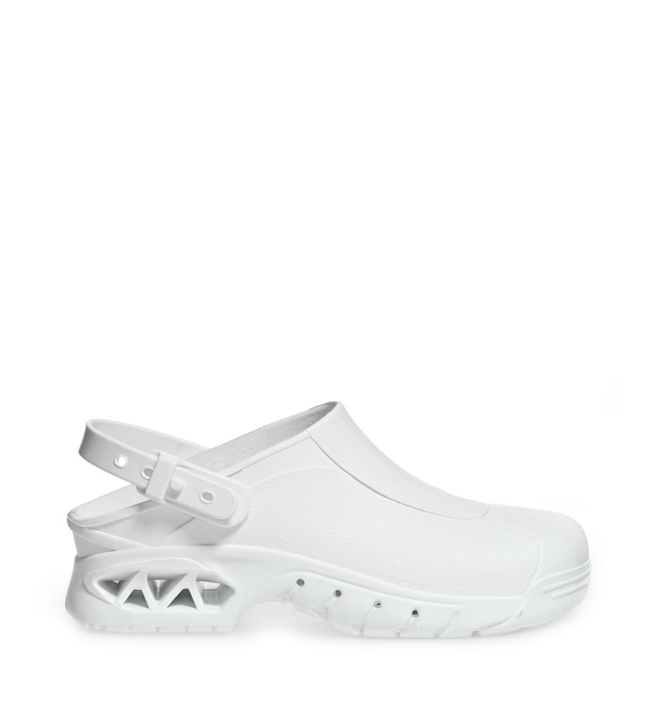 white medical clogs